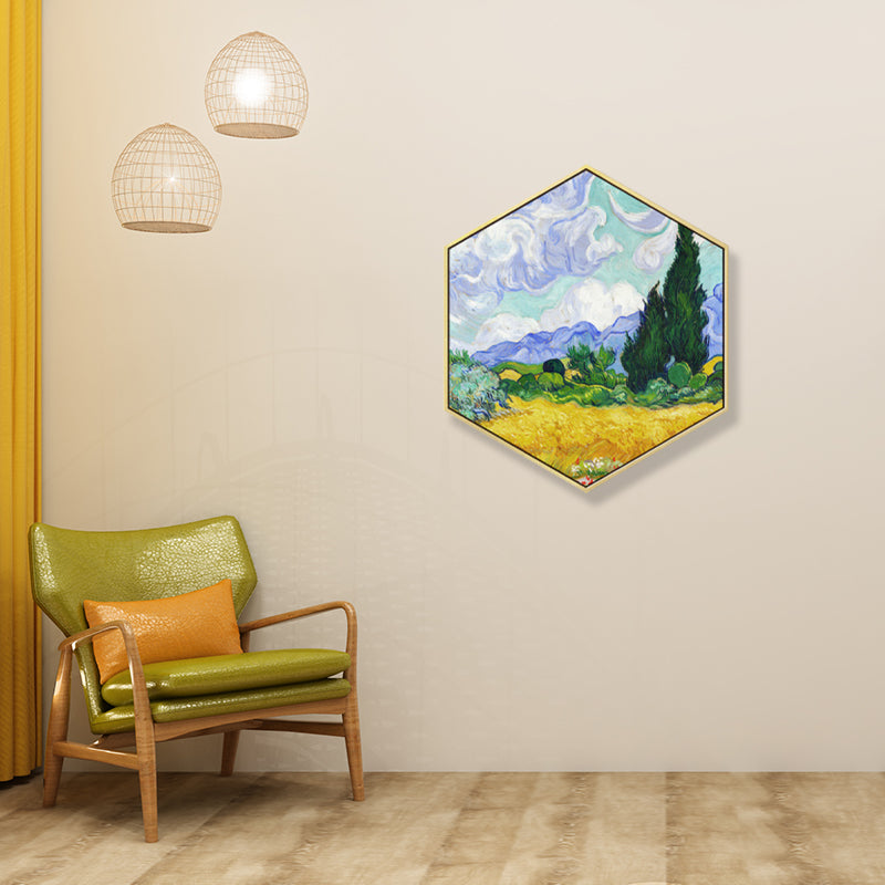 Brehn | Impressionismus Flachland Szene Wandkunst Leinwand Texturiertes Pastellfarb Gemälde für das Kinderzimmer