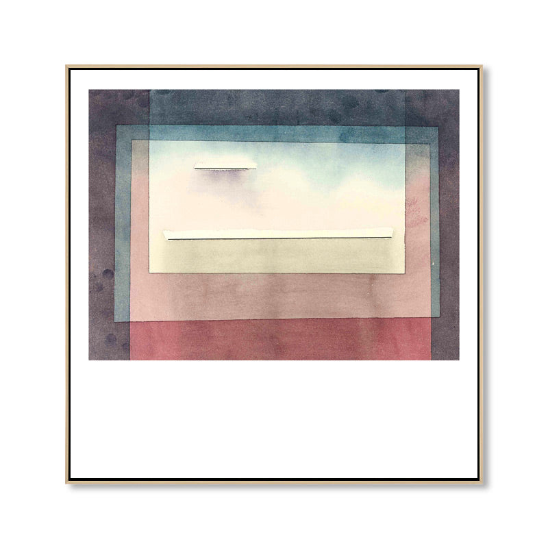Brehn | Lapped Geometry Leinwanddruck Texturiert Moderner Kunststil Schlafzimmer Wanddekor in Sanften Farben