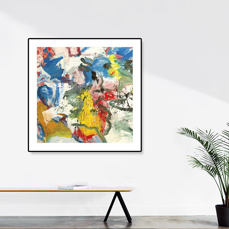 Brehn | Abstrakte Ölmalerei Eingewickelte Leinwand Moderne Kunst Texturierte Wanddekoration in Sanften Farben für den Raum
