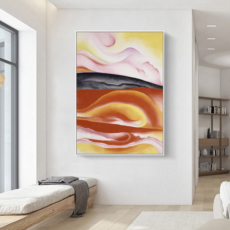 Brehn | Braun Moderne Kunststil Wanddekoration Bilder Abstraktes Muster Leinwanddruck für das Badezimmer