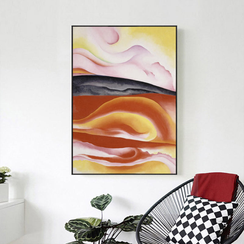 Brehn | Braun Moderne Kunststil Wanddekoration Bilder Abstraktes Muster Leinwanddruck für das Badezimmer