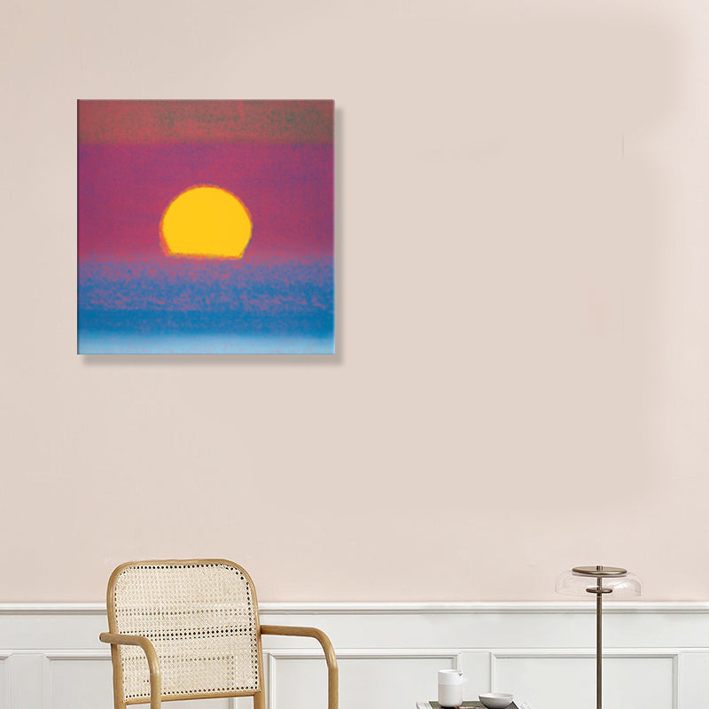Brehn | Sunrise Scenery Canvas Print Pop Art Naturphänomene Wanddekoration in hellen Farben