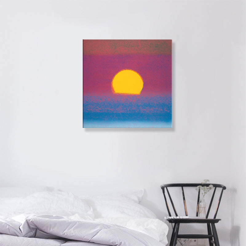 Brehn | Sunrise Scenery Canvas Print Pop Art Naturphänomene Wanddekoration in hellen Farben