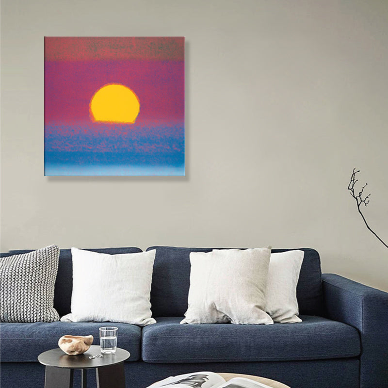 Brehn | Sunrise Scenery Canvas Print Pop Art Naturphänomene Wanddekoration in hellen Farben