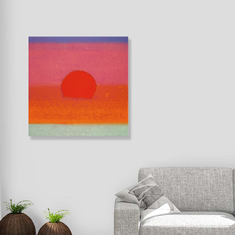 Brehn | Sunrise Scenery Canvas Print Pop Art Naturphänomene Wanddekoration in hellen Farben