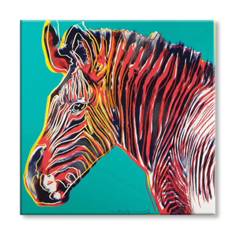 Brehn | Wildtier-Leinwanddruck Pop Art Stil Texturiertes Esszimmer Gemälde in Pastellfarbe