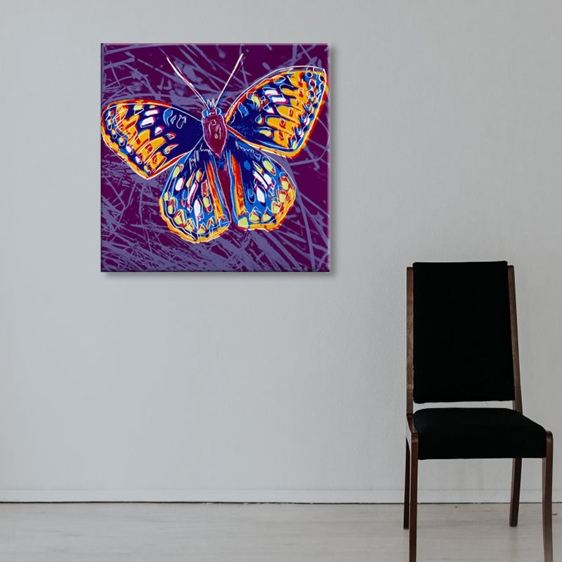 Brehn | Wildtier-Leinwanddruck Pop Art Stil Texturiertes Esszimmer Gemälde in Pastellfarbe