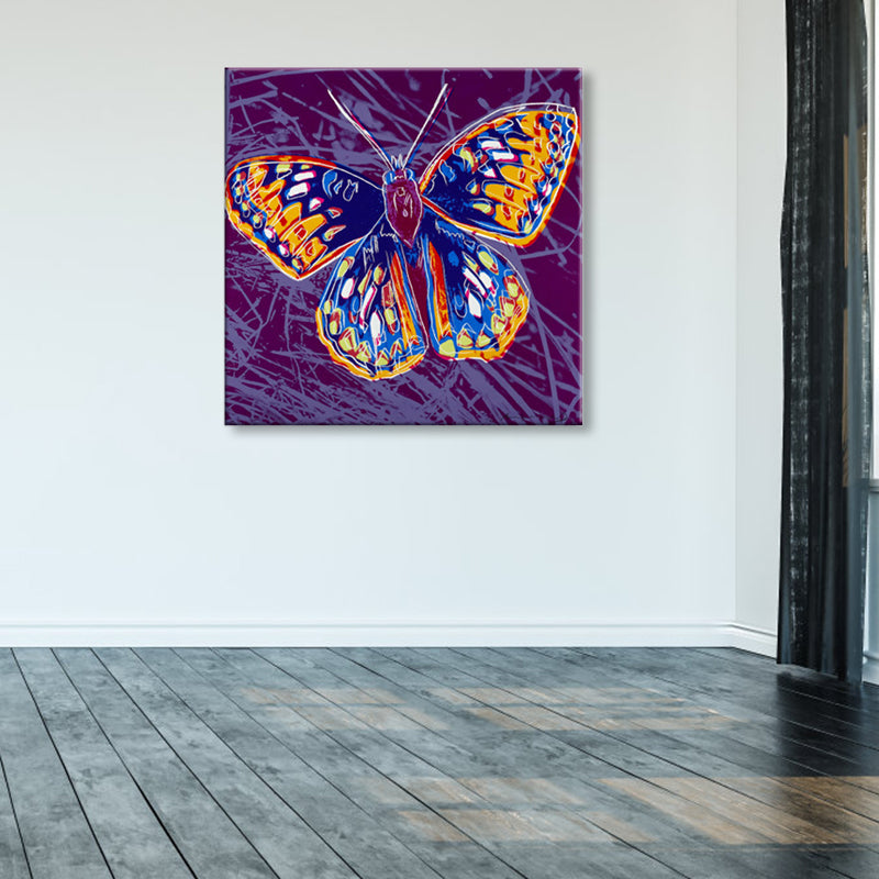 Brehn | Wildtier-Leinwanddruck Pop Art Stil Texturiertes Esszimmer Gemälde in Pastellfarbe