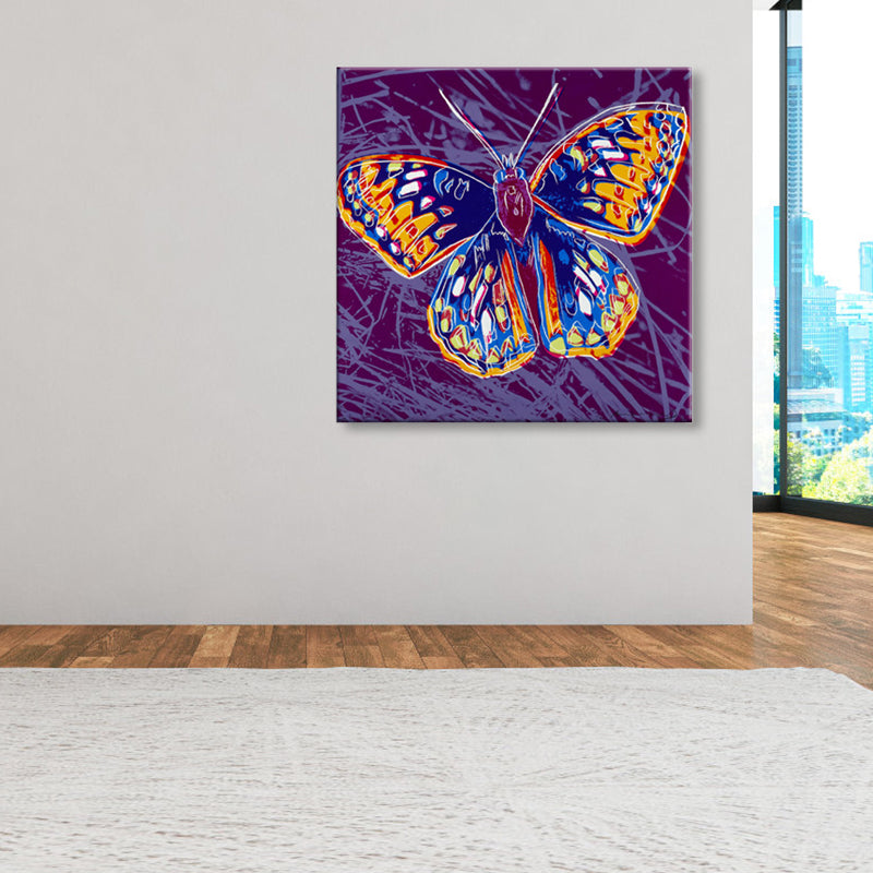 Brehn | Wildtier-Leinwanddruck Pop Art Stil Texturiertes Esszimmer Gemälde in Pastellfarbe