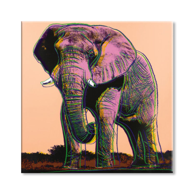 Brehn | Wildtier-Leinwanddruck Pop Art Stil Texturiertes Esszimmer Gemälde in Pastellfarbe