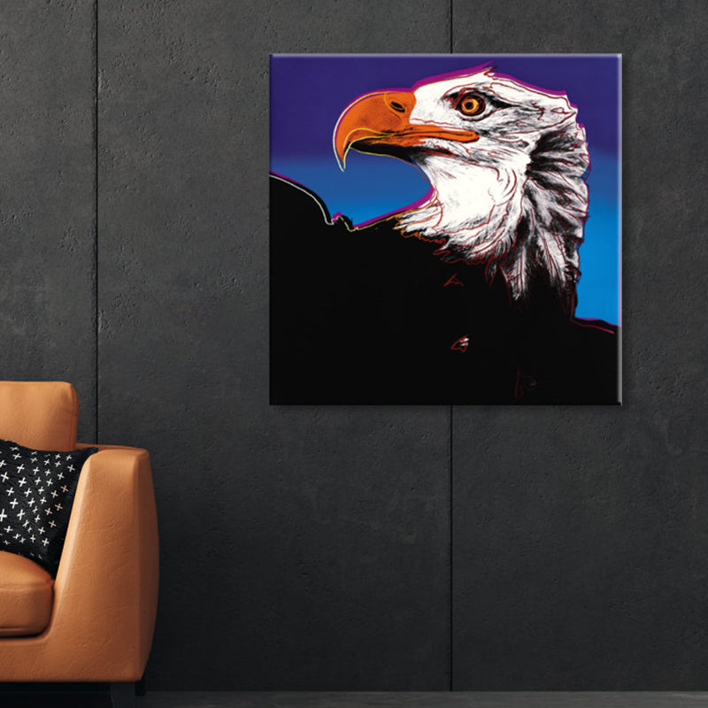 Brehn | Wildtier-Leinwanddruck Pop Art Stil Texturiertes Esszimmer Gemälde in Pastellfarbe