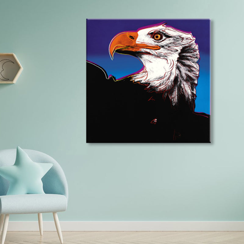 Brehn | Wildtier-Leinwanddruck Pop Art Stil Texturiertes Esszimmer Gemälde in Pastellfarbe