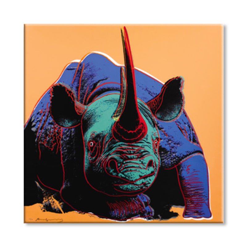 Brehn | Wildtier-Leinwanddruck Pop Art Stil Texturiertes Esszimmer Gemälde in Pastellfarbe
