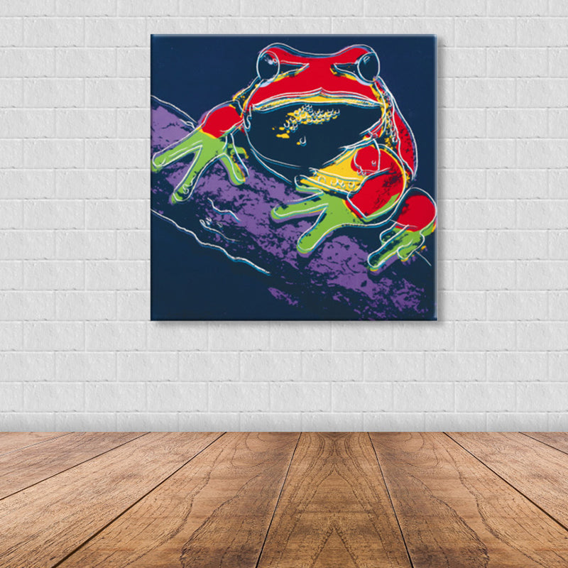 Brehn | Wildtier-Leinwanddruck Pop Art Stil Texturiertes Esszimmer Gemälde in Pastellfarbe