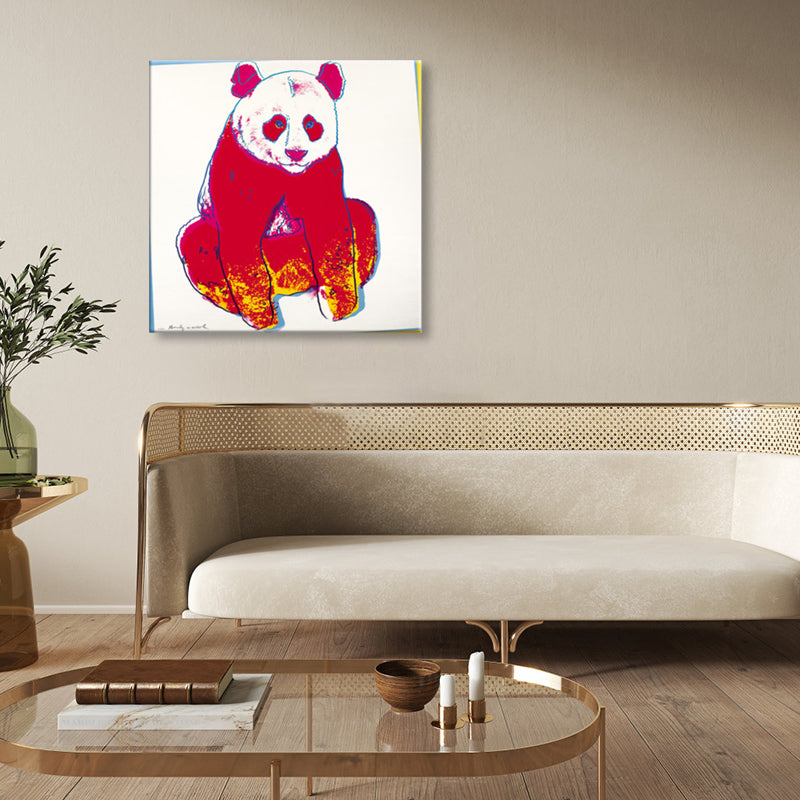 Brehn | Wildtier-Leinwanddruck Pop Art Stil Texturiertes Esszimmer Gemälde in Pastellfarbe