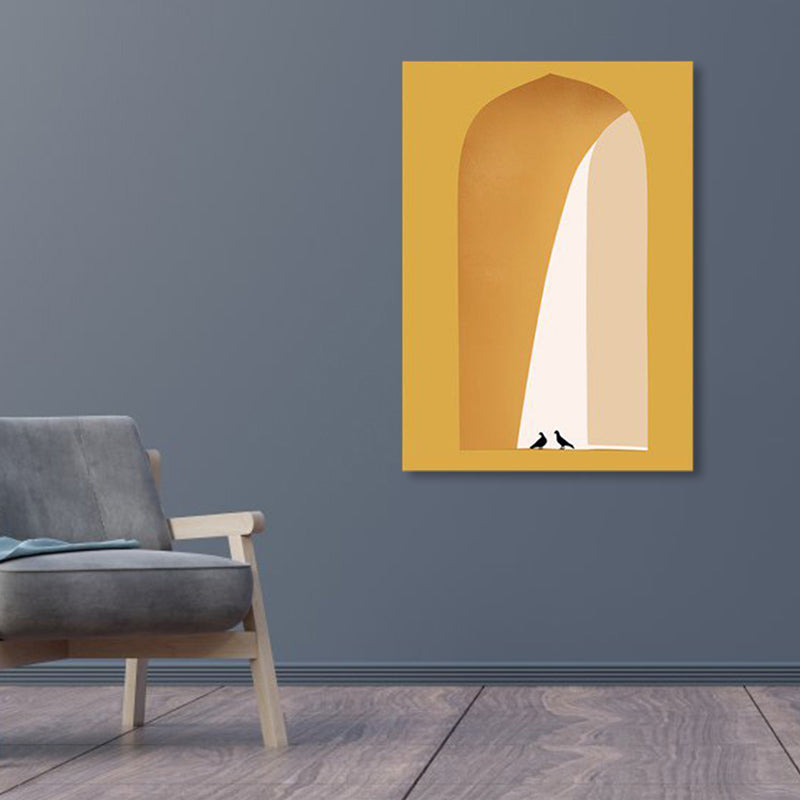 Brehn | Weiche Farbe Bogen Galerie Wanddekoration Bauzeitgenössische Texturierte Leinwand für Raum