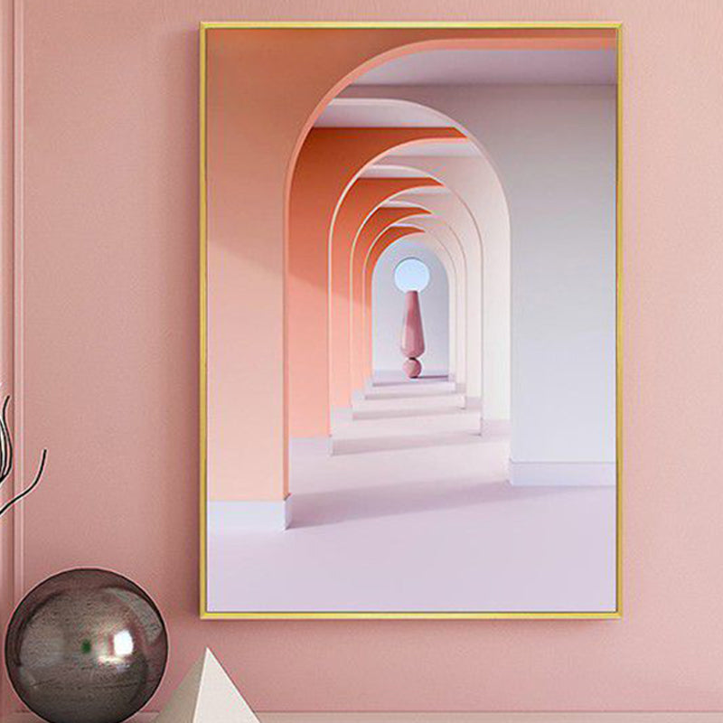 Brehn | Weiche Farbe Bogen Galerie Wanddekoration Bauzeitgenössische Texturierte Leinwand für Raum