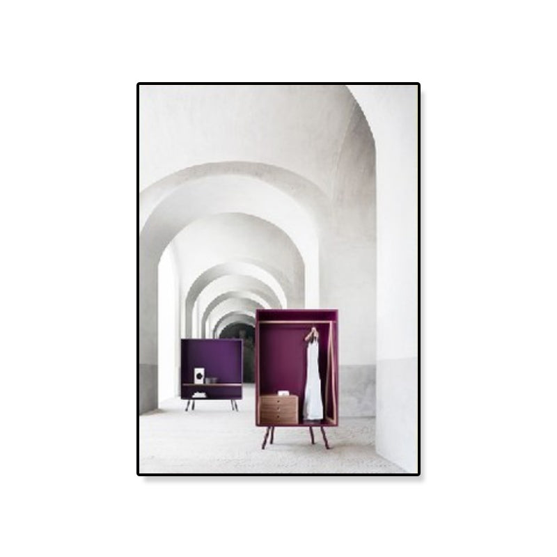 Brehn | Arched Door Szenen Wandkunst Set Sanfte Farben Moderner Stil Leinwanddruck für das Familienzimmer