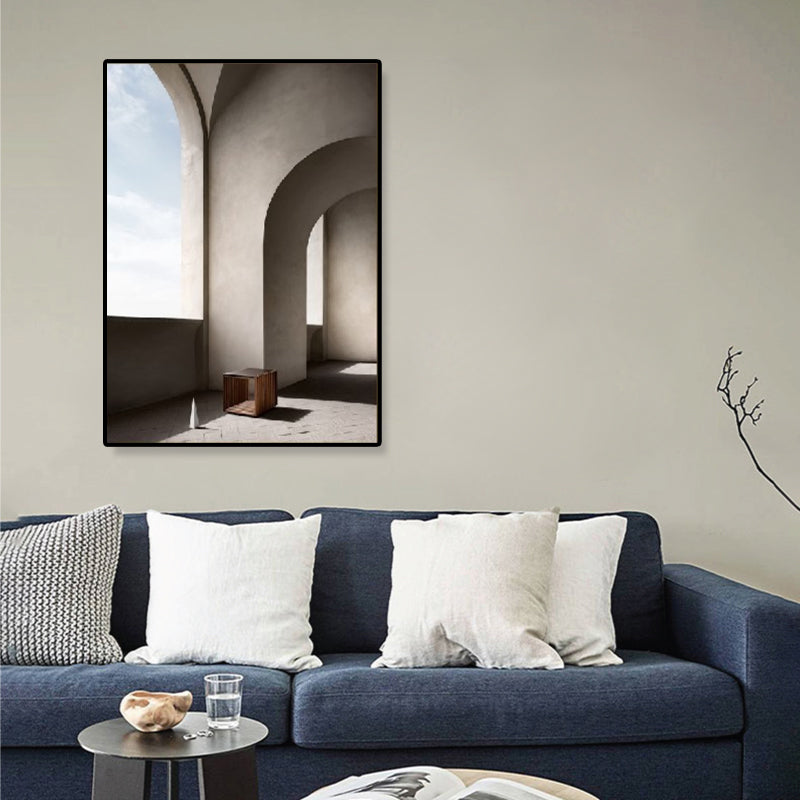 Brehn | Arched Door Szenen Wandkunst Set Sanfte Farben Moderner Stil Leinwanddruck für das Familienzimmer