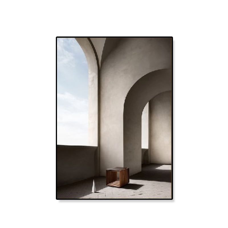 Brehn | Arched Door Szenen Wandkunst Set Sanfte Farben Moderner Stil Leinwanddruck für das Familienzimmer