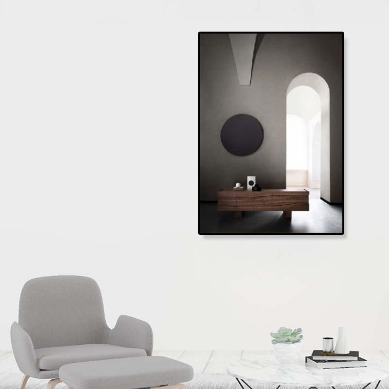 Brehn | Arched Door Szenen Wandkunst Set Sanfte Farben Moderner Stil Leinwanddruck für das Familienzimmer