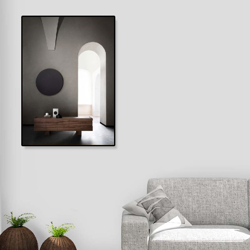 Brehn | Arched Door Szenen Wandkunst Set Sanfte Farben Moderner Stil Leinwanddruck für das Familienzimmer