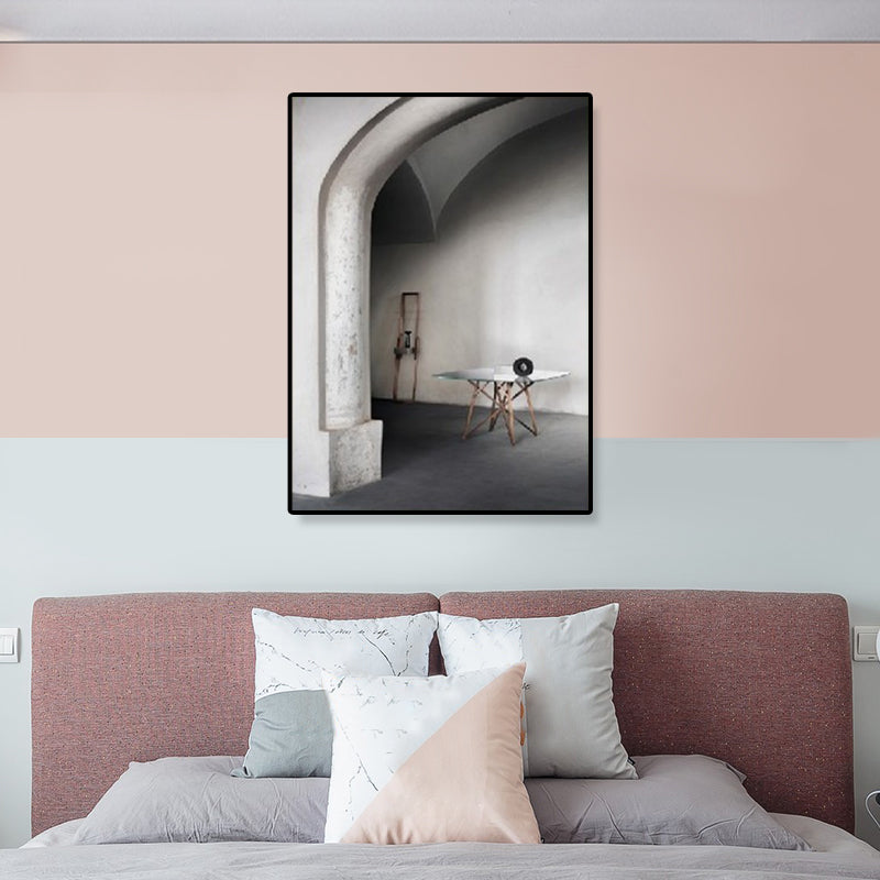 Brehn | Arched Door Szenen Wandkunst Set Sanfte Farben Moderner Stil Leinwanddruck für das Familienzimmer