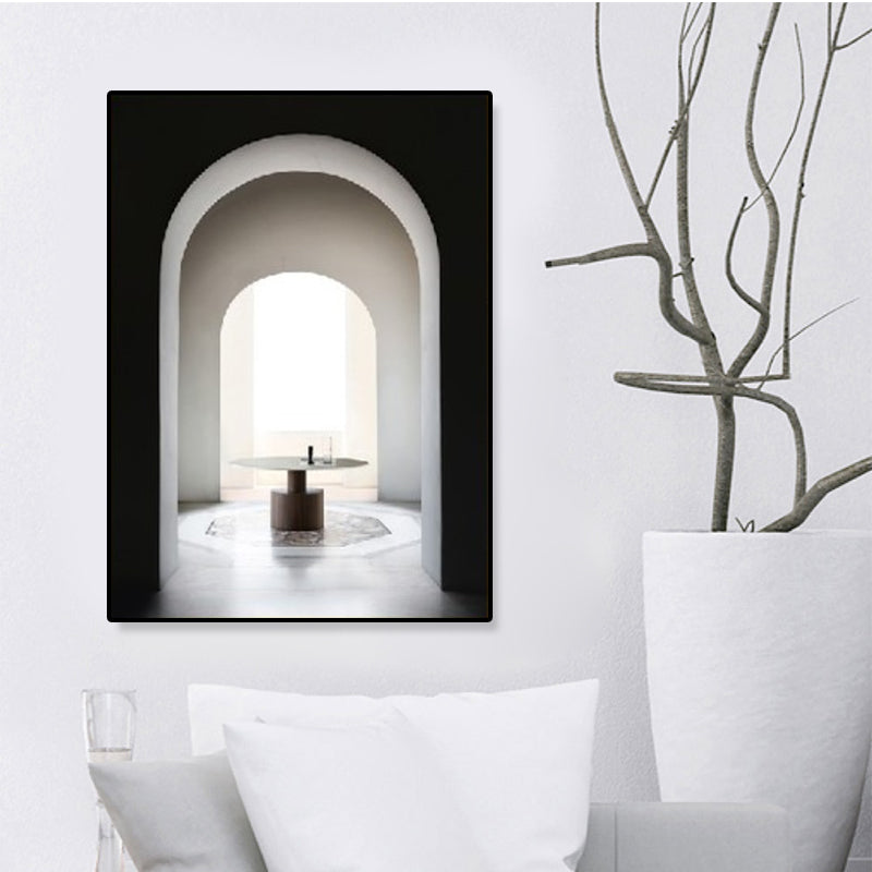 Brehn | Arched Door Szenen Wandkunst Set Sanfte Farben Moderner Stil Leinwanddruck für das Familienzimmer
