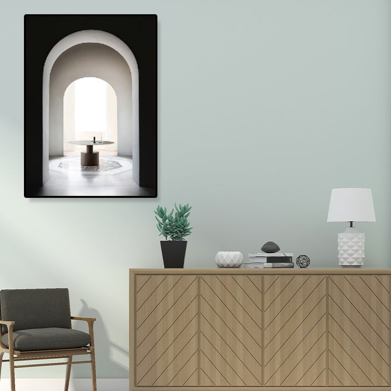 Brehn | Arched Door Szenen Wandkunst Set Sanfte Farben Moderner Stil Leinwanddruck für das Familienzimmer