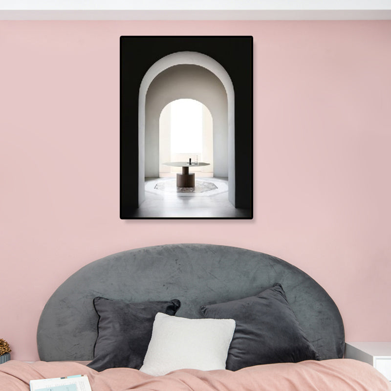 Brehn | Arched Door Szenen Wandkunst Set Sanfte Farben Moderner Stil Leinwanddruck für das Familienzimmer