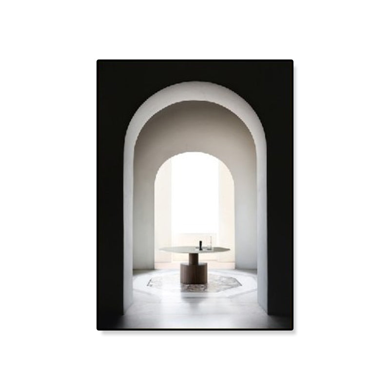 Brehn | Arched Door Szenen Wandkunst Set Sanfte Farben Moderner Stil Leinwanddruck für das Familienzimmer