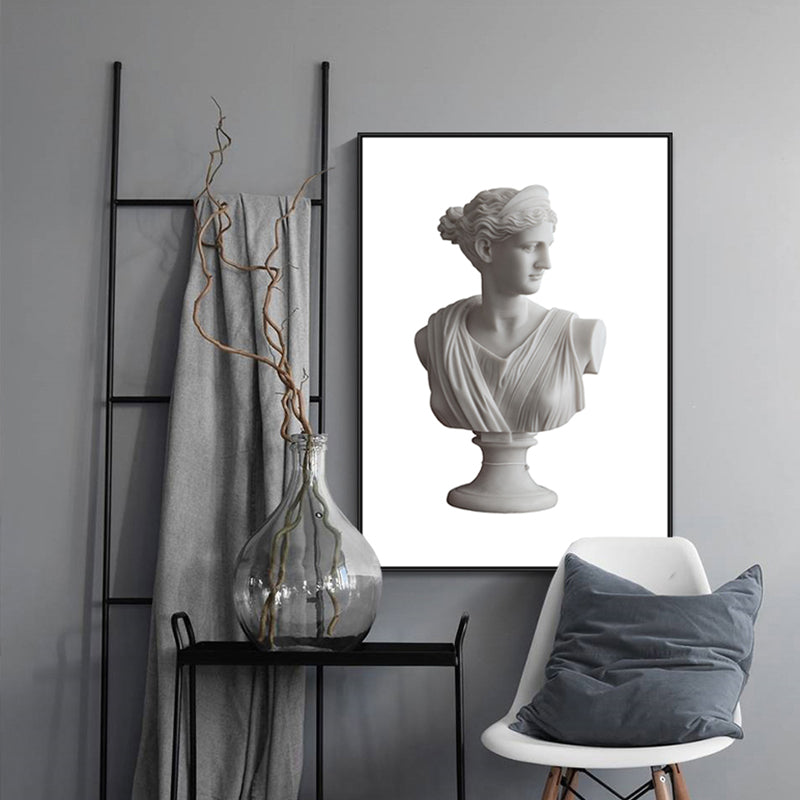 Brehn | Weißes Top-Skulptur Gemälde Zeitgenössische Texturierte Leinwand Wandkunst für das Wohnzimmer