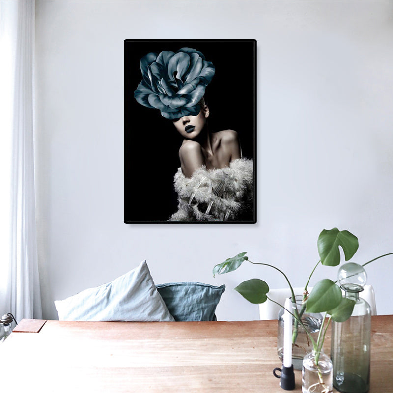 Brehn | Faddish Maiden Leinwandkunst Glam-Stil Figur Wanddekoration in heller Farbe für das Wohnzimmer