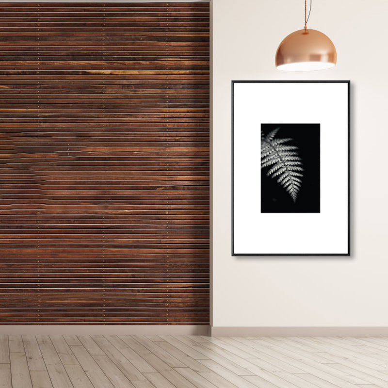 Brehn | Retro-Stil Foto Botanics Leinwand Dunkel Färbig Texturiertes Wandkunst Druck für Wohnzimmer