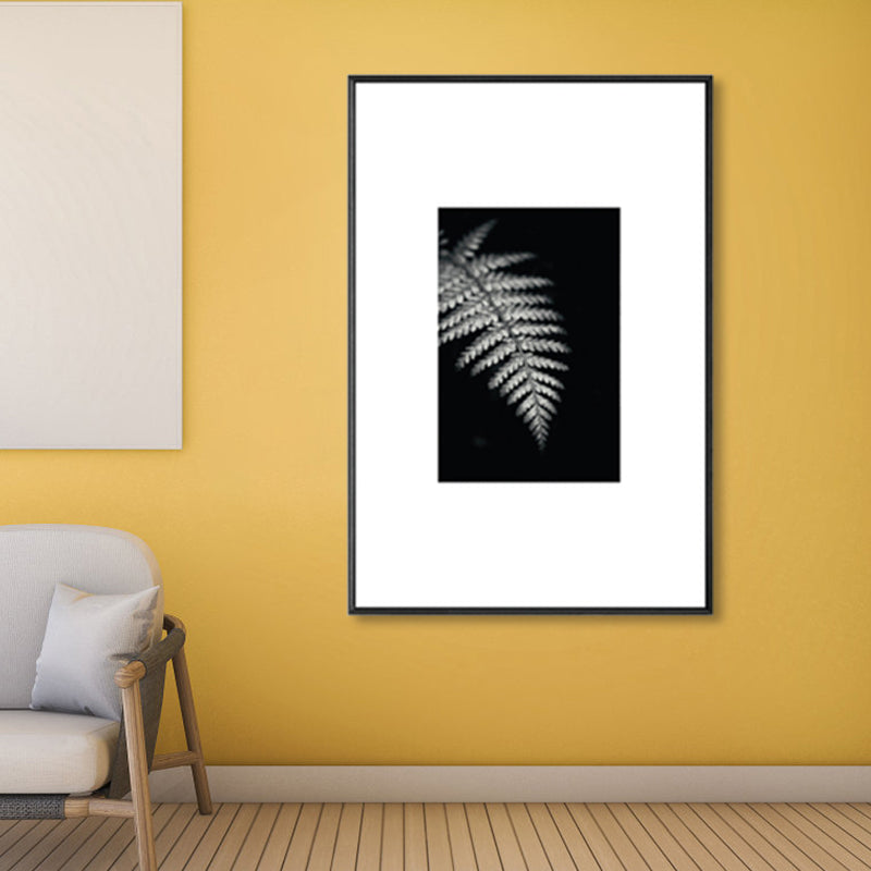Brehn | Retro-Stil Foto Botanics Leinwand Dunkel Färbig Texturiertes Wandkunst Druck für Wohnzimmer