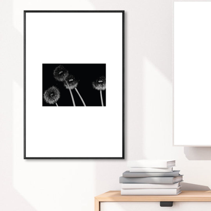Brehn | Retro-Stil Foto Botanics Leinwand Dunkel Färbig Texturiertes Wandkunst Druck für Wohnzimmer