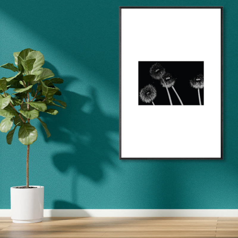 Brehn | Retro-Stil Foto Botanics Leinwand Dunkel Färbig Texturiertes Wandkunst Druck für Wohnzimmer