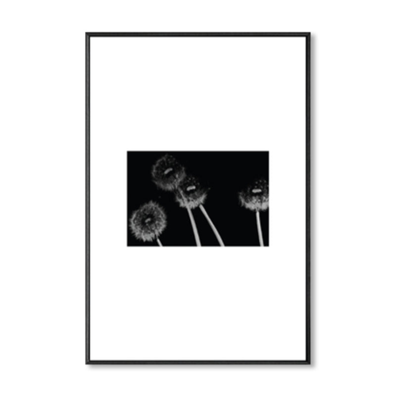 Brehn | Retro-Stil Foto Botanics Leinwand Dunkel Färbig Texturiertes Wandkunst Druck für Wohnzimmer