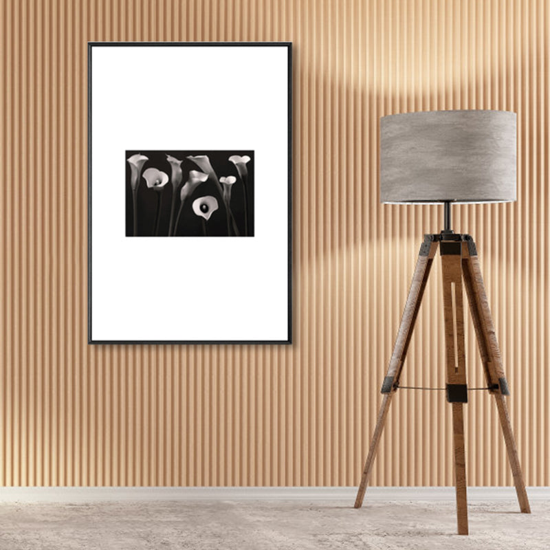 Brehn | Retro-Stil Foto Botanics Leinwand Dunkel Färbig Texturiertes Wandkunst Druck für Wohnzimmer