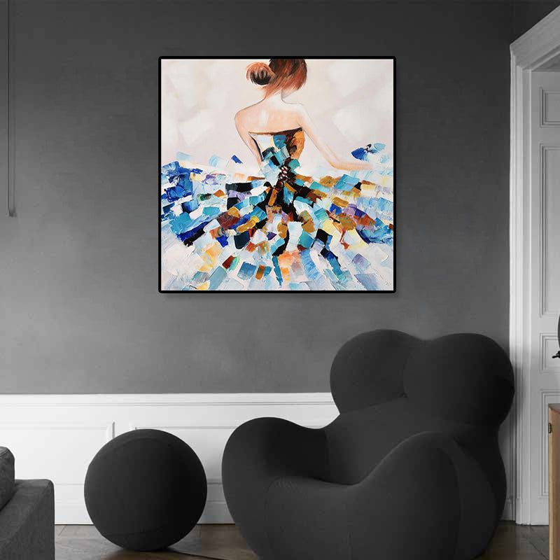 Brehn | Tanzende Jungfrau Leinwand Wandkunst für Jungs Schlafzimmer in hellen Farben, mehrere Größen verfügbar