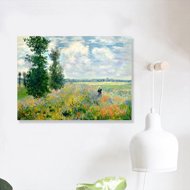Brehn | Lebendige natürliche Landschafts Wanddekoration Impressionismus Texturiertes Wohnzimmer Eingewickelte Leinwand