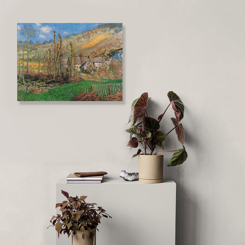 Brehn | Lebendige natürliche Landschafts Wanddekoration Impressionismus Texturiertes Wohnzimmer Eingewickelte Leinwand