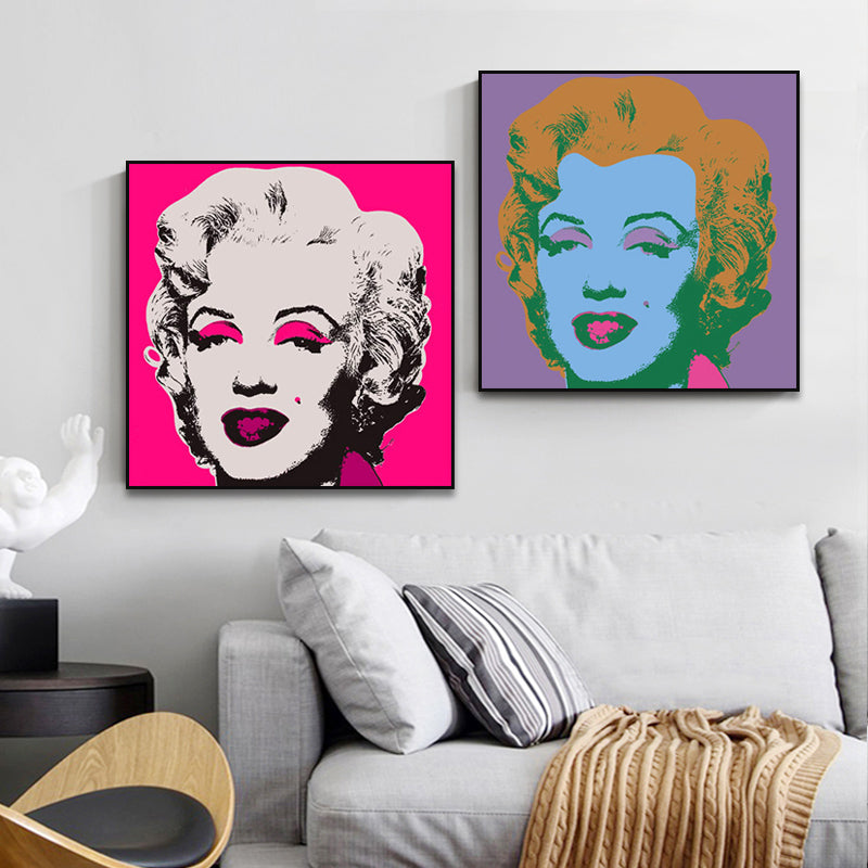 Brehn | Marilyn Monroe Eingewickelt Leinwand Pop Art Berühmter Charakter Wanddekoration in Pastellfarbe