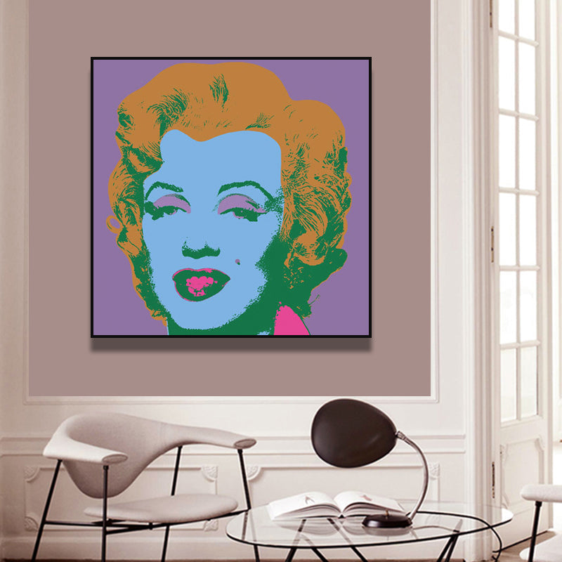 Brehn | Marilyn Monroe Eingewickelt Leinwand Pop Art Berühmter Charakter Wanddekoration in Pastellfarbe