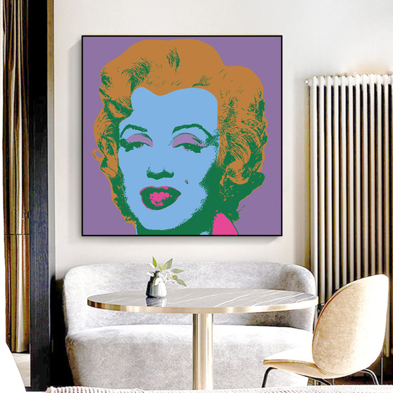 Brehn | Marilyn Monroe Eingewickelt Leinwand Pop Art Berühmter Charakter Wanddekoration in Pastellfarbe