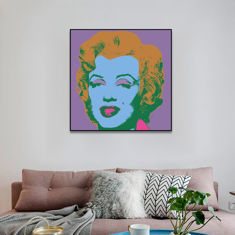 Brehn | Marilyn Monroe Eingewickelt Leinwand Pop Art Berühmter Charakter Wanddekoration in Pastellfarbe