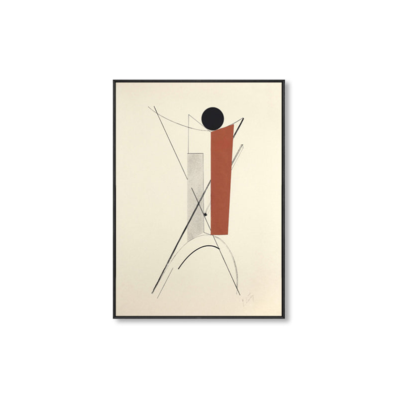 Brehn | Weiche farbige geometrische Leinwandkunst strukturierte Mid-Century Modern Lounge Malerei, mehrere Größen