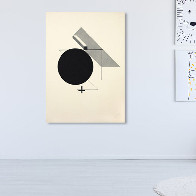 Brehn | Weiche farbige geometrische Leinwandkunst strukturierte Mid-Century Modern Lounge Malerei, mehrere Größen