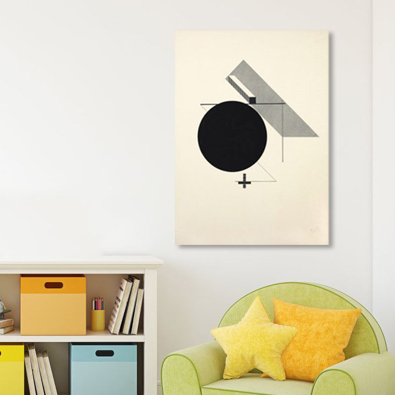 Brehn | Weiche farbige geometrische Leinwandkunst strukturierte Mid-Century Modern Lounge Malerei, mehrere Größen