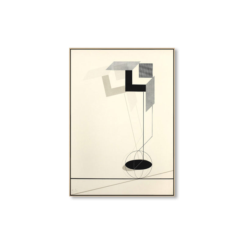 Brehn | Weiche farbige geometrische Leinwandkunst strukturierte Mid-Century Modern Lounge Malerei, mehrere Größen